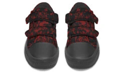 Blood Rose Romance Kids Low Tops -Rogue & Wolf Shop KidsLowTops BloodRoseRomanceKidsLowTops 173 37234 Kidslowtops Blk STR4 NLB
