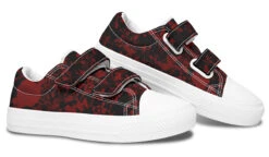 Blood Rose Romance Kids Low Tops -Rogue & Wolf Shop KidsLowTops BloodRoseRomanceKidsLowTops 173 37234 Kidslowtops WT STR6 NLB