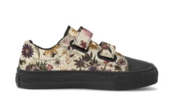 Enchanted Blossoms Kids Low Tops -Rogue & Wolf Shop KidsLowTops EnhcnatedBlossomsKidsLowTops 173 37238 Kidslowtop Blk STR3 RAW