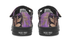 Galactic Bloom Kids Low Tops -Rogue & Wolf Shop KidsLowTops GalacticBloomKidsLowTops 173 37236 Kidslowtop Blk STR5 RAW