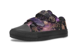 Galactic Bloom Kids Low Tops -Rogue & Wolf Shop KidsLowTops GalacticBloomKidsLowTops 173 37236 Kidslowtops Blk STR2 NLB