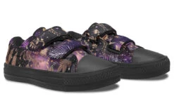 Galactic Bloom Kids Low Tops -Rogue & Wolf Shop KidsLowTops GalacticBloomKidsLowTops 173 37236 Kidslowtops Blk STR7 NLB