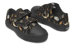 Moonlit Botanica Kids Low Tops -Rogue & Wolf Shop KidsLowTops MoonlitBotanicaTopsKids 173 37244 Kidslowtop Blk STR8 RAW