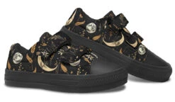 Moonlit Botanica Kids Low Tops -Rogue & Wolf Shop KidsLowTops MoonlitBotanicaTopsKids 173 37244 Kidslowtops Blk STR6 NLB