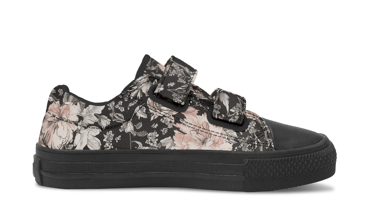 Vintage Peonies Kids Low Tops 5 Vintage Peonies Kids Low Tops - Image 3