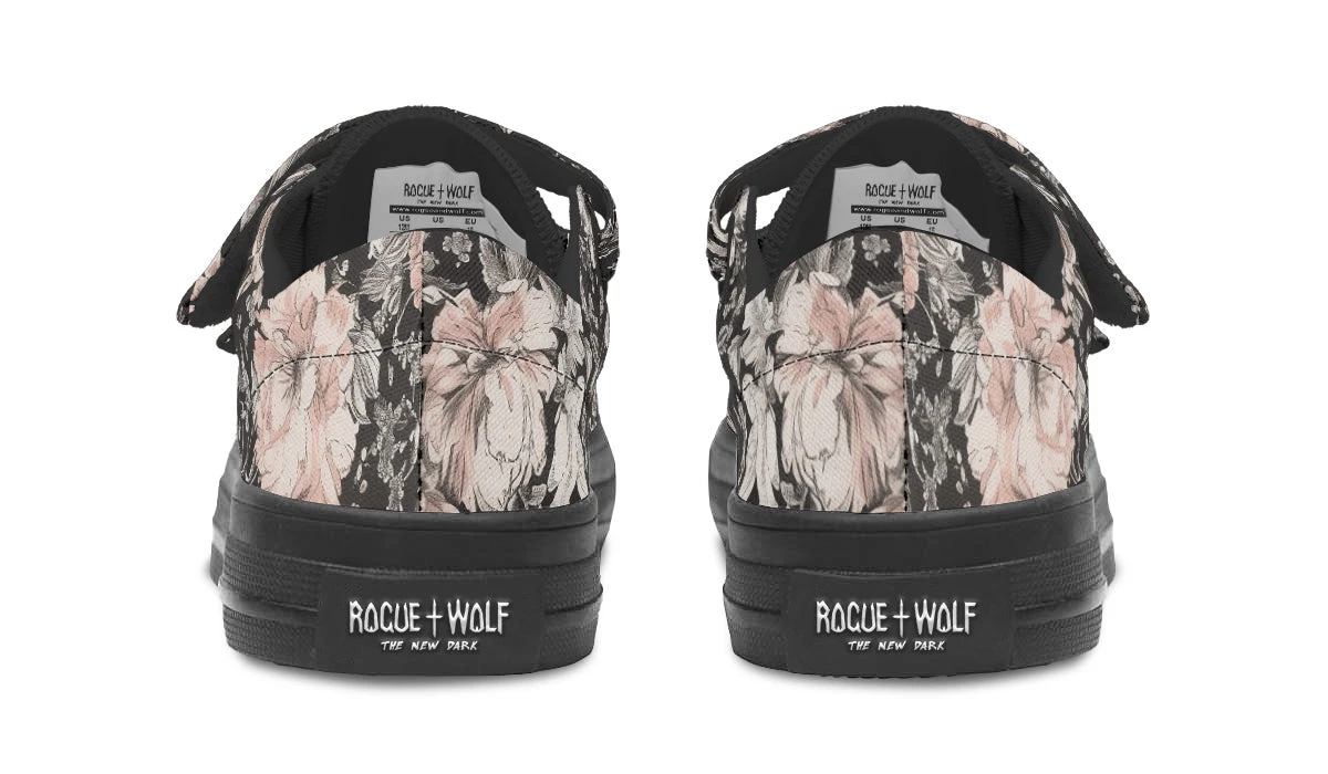 Vintage Peonies Kids Low Tops 7 Vintage Peonies Kids Low Tops - Image 5