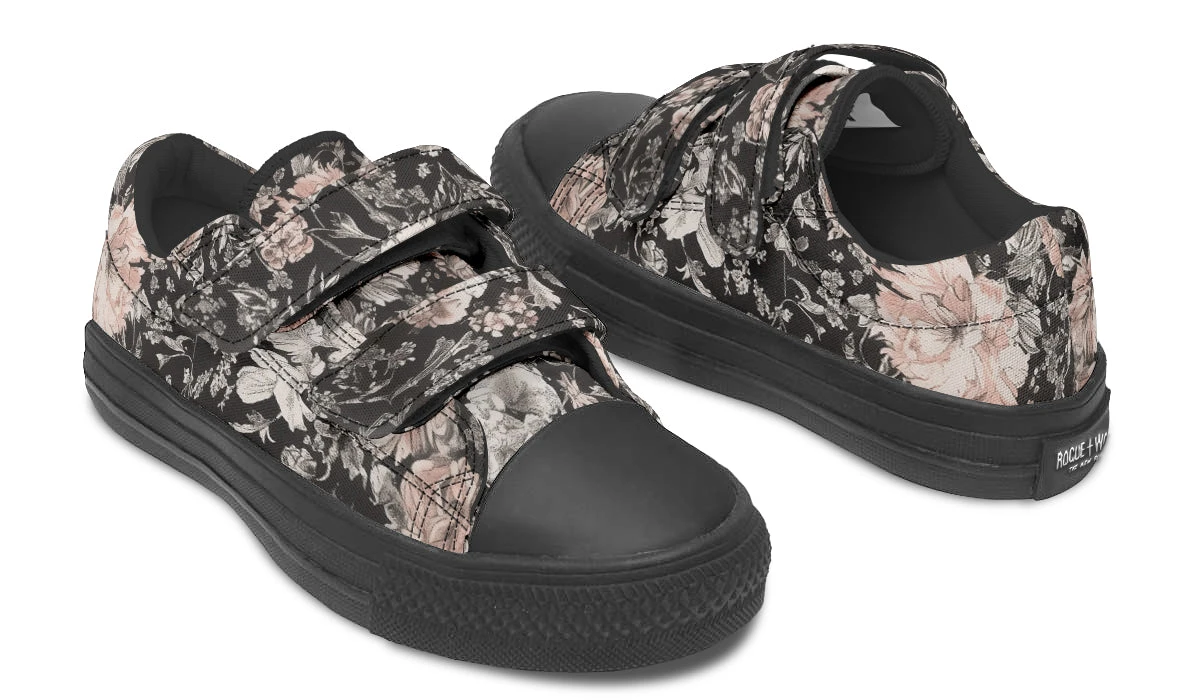 Vintage Peonies Kids Low Tops 10 Vintage Peonies Kids Low Tops - Image 8