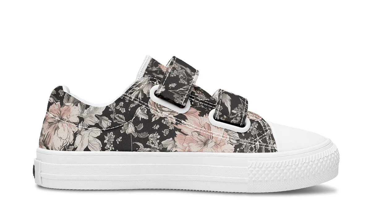 Vintage Peonies Kids Low Tops 13 Vintage Peonies Kids Low Tops - Image 11