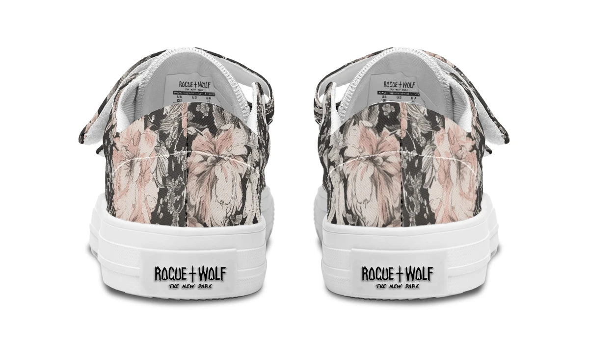 Vintage Peonies Kids Low Tops 15 Vintage Peonies Kids Low Tops - Image 13