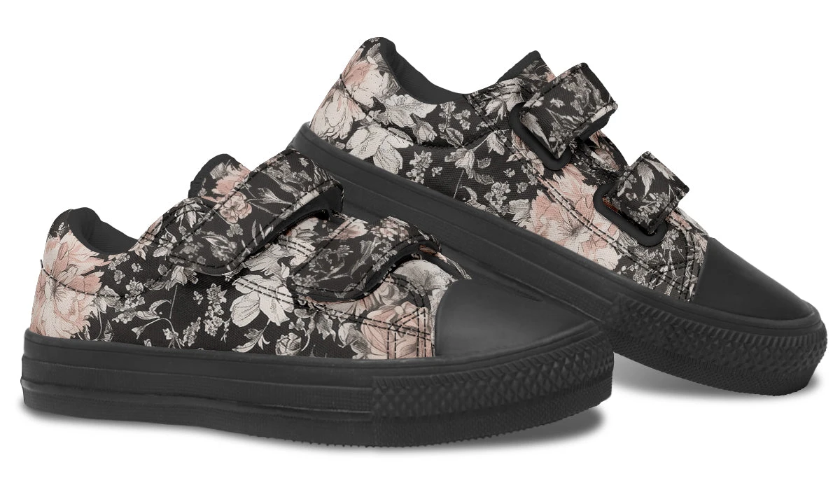 Vintage Peonies Kids Low Tops 8 Vintage Peonies Kids Low Tops - Image 6