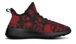 Blood Rose Romance Kids Sneakers -Rogue & Wolf Shop KidsSneakers BloodRoseRomanceKidsSneakers 173 35244 Kidssneakers Blk STR3 NLB