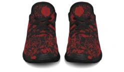 Blood Rose Romance Kids Sneakers -Rogue & Wolf Shop KidsSneakers BloodRoseRomanceKidsSneakers 173 35244 Kidssneakers Blk STR4 NLB