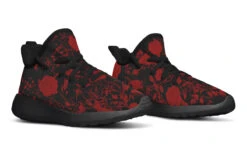 Blood Rose Romance Kids Sneakers -Rogue & Wolf Shop KidsSneakers BloodRoseRomanceKidsSneakers 173 35244 Kidssneakers Blk STR8 NLB