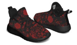 Blood Rose Romance Kids Sneakers -Rogue & Wolf Shop KidsSneakers BloodRoseRomanceKidsSneakers 173 35244 Kidssneakers Blk STR9 RAW