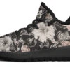 Vintage Peonies Kids Sneakers -Rogue & Wolf Shop KidsSneakers VintagePeoniesKidsSneakers 173 35276 Kidssneakers Blk STR1 NLB