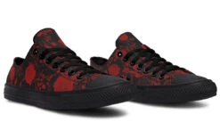 Blood Rose Romance Low Tops -Rogue & Wolf Shop LowTops BloodRoseRomanceLowTops 173 06505 Lowtops RAW Blk STR4 NLB