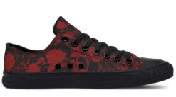 Blood Rose Romance Low Tops -Rogue & Wolf Shop LowTops BloodRoseRomanceLowTops 173 06505 lowtop RAW Blk STR3
