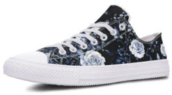 Blue Rose Romance Low Tops -Rogue & Wolf Shop LowTops BlueRoseRomanceLowTops 173 52835 Lowtops RAW WT STR2 NLB