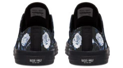 Blue Rose Romance Low Tops -Rogue & Wolf Shop LowTops BlueRoseRomanceLowTops 173 52835 lowtop RAW Blk STR8