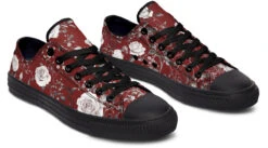 Red Rose Romance Low Tops -Rogue & Wolf Shop LowTops RedRoseRomanceLowTops 173 52837 Lowtops RAW Blk STR5 NLB