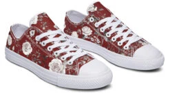 Red Rose Romance Low Tops -Rogue & Wolf Shop LowTops RedRoseRomanceLowTops 173 52837 Lowtops RAW WT STR5 NLB