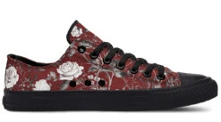 Red Rose Romance Low Tops -Rogue & Wolf Shop LowTops RedRoseRomanceLowTops 173 52837 lowtop RAW Blk STR3