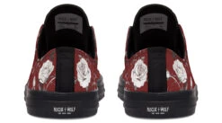 Red Rose Romance Low Tops -Rogue & Wolf Shop LowTops RedRoseRomanceLowTops 173 52837 lowtop RAW Blk STR8