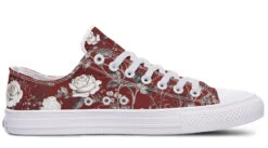 Red Rose Romance Low Tops -Rogue & Wolf Shop LowTops RedRoseRomanceLowTops 173 52837 lowtop RAW WT STR3