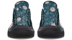 Teal Rose Romance Low Tops -Rogue & Wolf Shop LowTops TealRoseRomanceLowTops 173 52839 Lowtops RAW Blk STR7 NLB