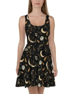 Moonlit Botanica Skater Dress -Rogue & Wolf Shop LunarDress product 02