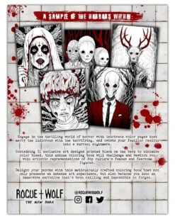 Macabre Masterpieces: A Horror Art Odyssey Coloring Book For Daring Adults -Rogue & Wolf Shop MM Shopify 02