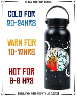 Moonlight Insulated Bottle - 900ml / 32oz -Rogue & Wolf Shop MoonlightBottle InfoBanner 4x5 06a