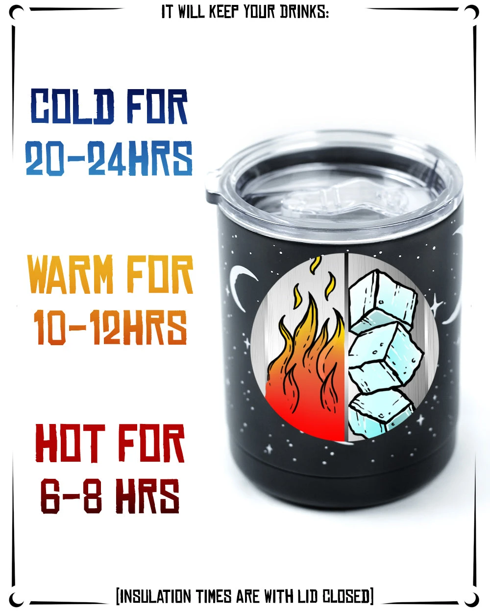 Moonlight Insulated Tumbler Mug - 280ml / 10oz 7 Moonlight Insulated Tumbler Mug - 280ml / 10oz - Image 5