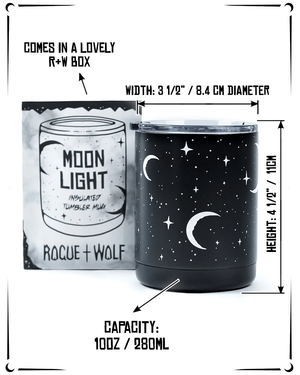 Moonlight Insulated Tumbler Mug - 280ml / 10oz 11 Moonlight Insulated Tumbler Mug - 280ml / 10oz - Image 9