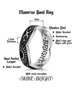 Moonrise Ring In Blackened Steel -Rogue & Wolf Shop MoonriseRing Inforgraphic4x5 02copy2