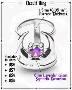 Occult Ring In Mirror Steel -Rogue & Wolf Shop OccultRing Inforgraphic 4x5 06b