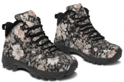 Vintage Peonies Outdoor Boots -Rogue & Wolf Shop OutdoorBoots VintagePeoniesOutdoorBoots 173 35481 Outdoorboots Blk STR10 NLB