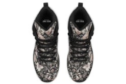 Vintage Peonies Outdoor Boots -Rogue & Wolf Shop OutdoorBoots VintagePeoniesOutdoorBoots 173 35481 Outdoorboots Blk STR6