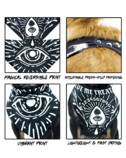 Give Me Treatos Ouija Pet Bandana - Dog Or Cat -Rogue & Wolf Shop PetFashion2021 CombosText 4by5 02