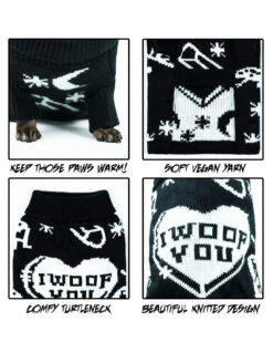 I Woof You Knitted Pet Sweater - Dog Or Cat -Rogue & Wolf Shop PetFashion2021 CombosText 4by5 04
