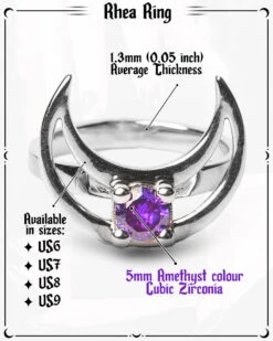 Rhea Ring In Mirror Steel -Rogue & Wolf Shop RheaRing Inforgraphic 4x5 06b