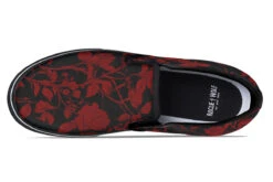 Blood Rose Romance Slipons -Rogue & Wolf Shop Slipons BloodRoseRomanceSlipons 173 36016 Slipon Blk STR4 RAW