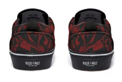 Blood Rose Romance Slipons -Rogue & Wolf Shop Slipons BloodRoseRomanceSlipons 173 36016 Slipon Blk STR6 RAW