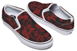 Blood Rose Romance Slipons -Rogue & Wolf Shop Slipons BloodRoseRomanceSlipons 173 36016 Slipon WT STR2 RAW