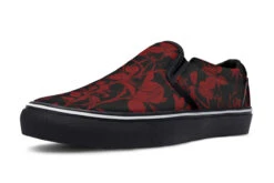 Blood Rose Romance Slipons -Rogue & Wolf Shop Slipons BloodRoseRomanceSlipons 173 36016 Slipons Blk STR3 NLB