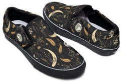 Moonlit Botanica Slipons -Rogue & Wolf Shop Slipons MoonlitBotanicaSlipons 173 36003 Slipon Blk STR2 RAW