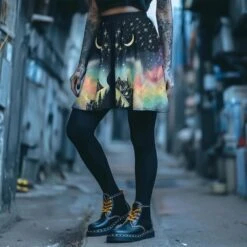 Starlit Wanderer Skater Skirt