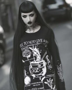 A Spell To Not Give A Sh*t - Long Sleeve Tee -Rogue & Wolf Shop TLI1368a
