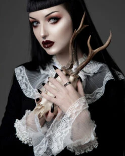 Sun And Moon Ring In Blackened Steel -Rogue & Wolf Shop TLI 0230d