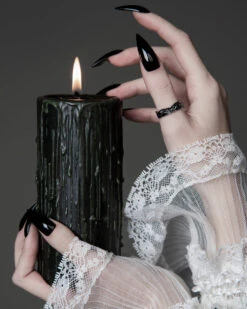 Moonrise Ring In Blackened Steel -Rogue & Wolf Shop TLI 0262b